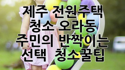 제주 전원주택 청소, 오라동 주민의 ✨반짝이는✨ 선택! 🏡 #청소꿀팁