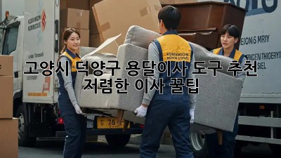 고양시 덕양구 용달이사 도구 추천 & 저렴한 이사 꿀팁! 📦🚚